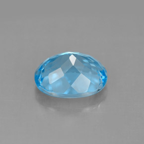 Topaze bleue naturelle coupe ovale, 3,53 ct, VS