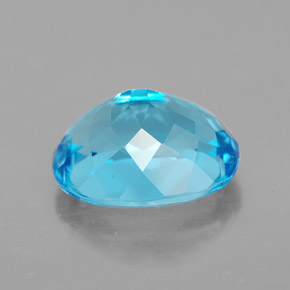 Topaze bleue naturelle coupe ovale, 3,46 ct, VS