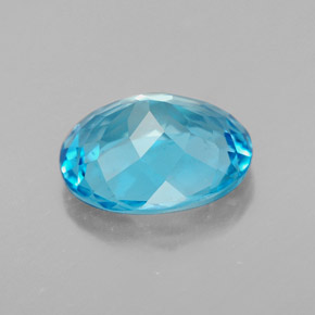 Topaze bleue naturelle coupe ovale, 3,10 ct, VS