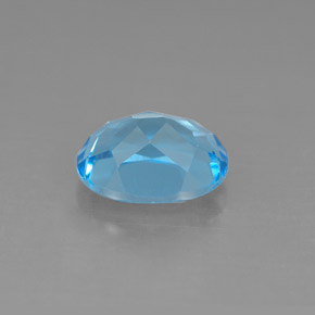 Topaze bleue naturelle coupe ovale, 2,52 ct, VS
