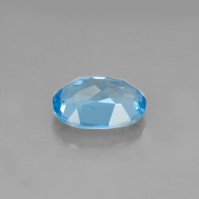 Topaze bleue naturelle coupe ovale, 2,22 ct, VS