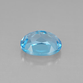 Topaze bleue naturelle coupe ovale, 2,53 ct, VS