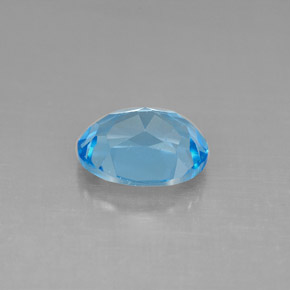 Topaze bleue naturelle coupe ovale, 2,37 ct, VS