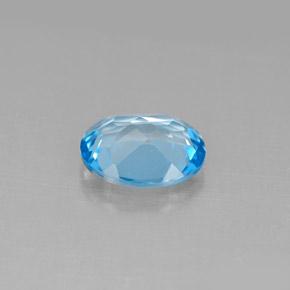 Topaze bleue naturelle coupe ovale, 2,11 ct, VS