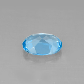 Topaze bleue naturelle coupe ovale, 2,18 ct, VS