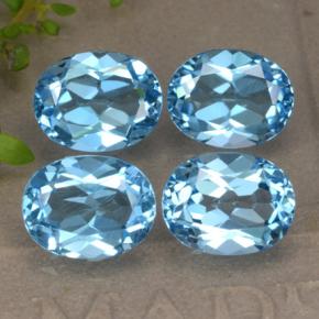 Achetez naturel 9,36ct bleue topaze gems, coupe ovale, en provenance brésil chez gemselect. en stock, livraison internationale!