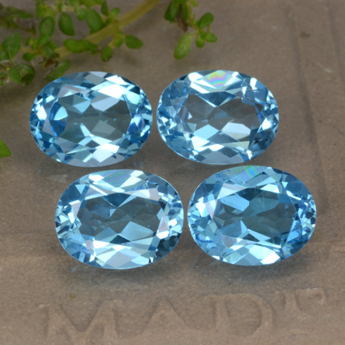 Achetez naturel 9,12ct bleue topaze gems, coupe ovale, en provenance brésil chez gemselect. en stock, livraison internationale!