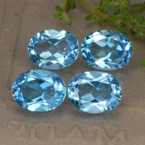 Achetez naturel 9,12ct bleue topaze gems, coupe ovale, en provenance brésil chez gemselect. en stock, livraison internationale!