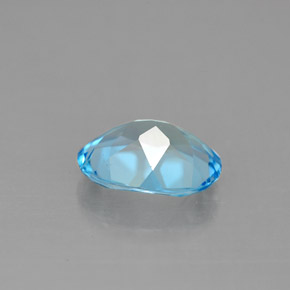 Topaze bleue naturelle coupe ovale, 1,89 ct, VS