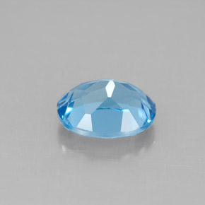 Topaze bleue naturelle coupe ovale, 2,40 ct, VS