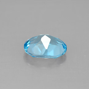 Topaze bleue naturelle coupe ovale, 2,12 ct, VVS-VS