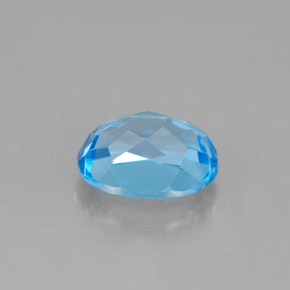 Topaze bleue naturelle coupe ovale, 2,48 ct, VVS-VS