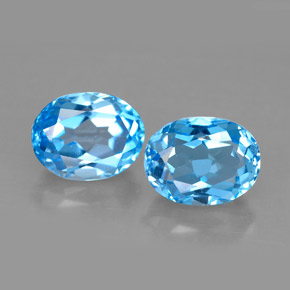 Achetez naturel ct bleue topaze gems, coupe ovale, en provenance brésil chez gemselect. en stock, livraison internationale!