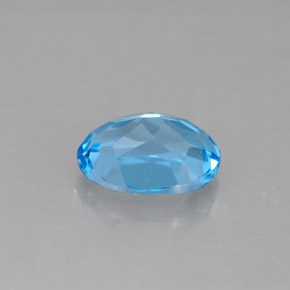 Topaze bleue naturelle coupe ovale, 2,37 ct, VS