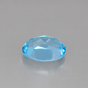 Topaze bleue naturelle coupe ovale, 2,34 ct, VS