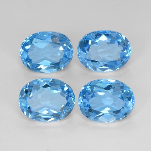 Achetez naturel 10,89ct bleue topaze gems, coupe ovale, en provenance brésil chez gemselect. en stock, livraison internationale!