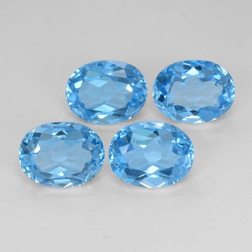 Achetez naturel 10,89ct bleue topaze gems, coupe ovale, en provenance brésil chez gemselect. en stock, livraison internationale!