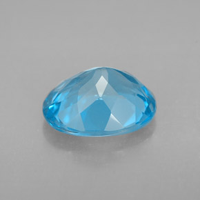 Topaze bleue naturelle coupe ovale, 3,01 ct, VS