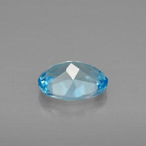 Topaze bleue naturelle coupe ovale, 1,40 ct, VS