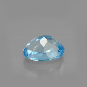 Topaze bleue naturelle coupe ovale, 1,72 ct, VS