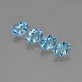 Achetez naturel 6,41ct bleue topaze gems, coupe ovale, en provenance brésil chez gemselect. en stock, livraison internationale!