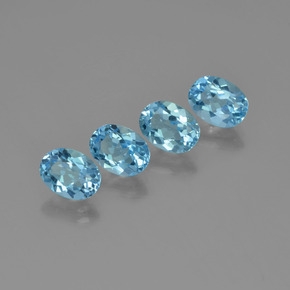 Achetez naturel 6,41ct bleue topaze gems, coupe ovale, en provenance brésil chez gemselect. en stock, livraison internationale!