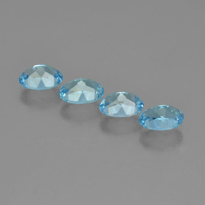 Achetez naturel 6,41ct bleue topaze gems, coupe ovale, en provenance brésil chez gemselect. en stock, livraison internationale!