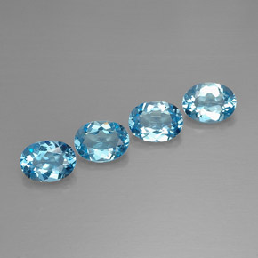 Achetez naturel ct bleu suisse topaze gems, coupe ovale, en provenance brésil chez gemselect. en stock, livraison internationale!