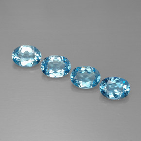 Achetez naturel ct bleu suisse topaze gems, coupe ovale, en provenance brésil chez gemselect. en stock, livraison internationale!