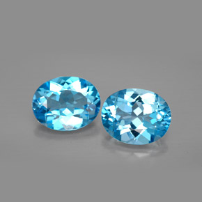 Achetez naturel ct bleue topaze gems, coupe ovale, en provenance brésil chez gemselect. en stock, livraison internationale!