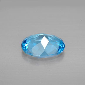 Topaze bleue naturelle coupe ovale, 2,69 ct, VS