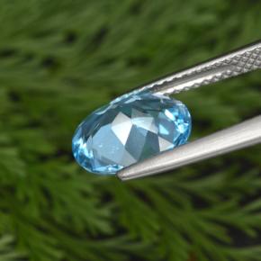 Topaze bleue naturelle coupe ovale, 2,69 ct, VS