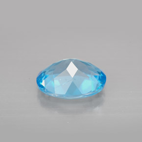 Topaze bleue naturelle coupe ovale, 3,18 ct, VS