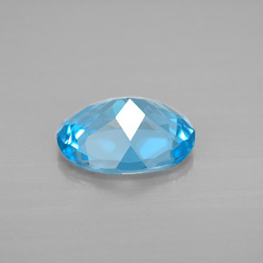 Topaze bleue naturelle coupe ovale, 2,56 ct, VVS-VS