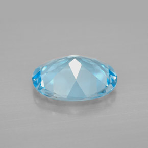 Topaze bleue naturelle coupe ovale, 3,36 ct, VVS-VS