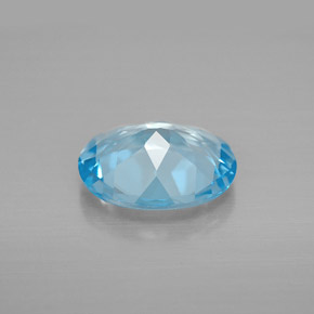 Topaze bleue naturelle coupe ovale, 2,73 ct, VVS-VS