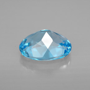 Topaze bleue naturelle coupe ovale, 3,50 ct, VVS-VS