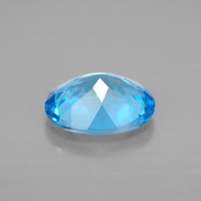 Topaze bleue naturelle coupe ovale, 2,84 ct, VVS-VS