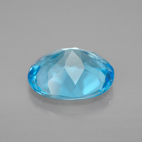 Topaze bleue naturelle coupe ovale, 4,17 ct, VVS-VS