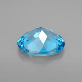 Topaze bleue naturelle coupe ovale, 2,88 ct, VVS-VS