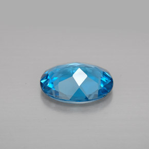 Topaze bleue naturelle coupe ovale, 2,41 ct, VVS
