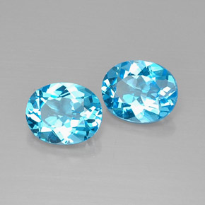 Achetez naturel ct bleue topaze gems, coupe ovale, en provenance brésil chez gemselect. en stock, livraison internationale!