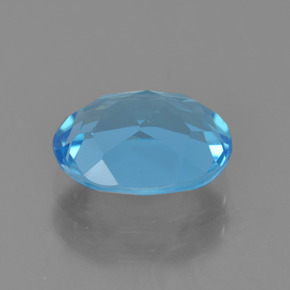 Topaze bleue naturelle coupe ovale, 2,26 ct, VS