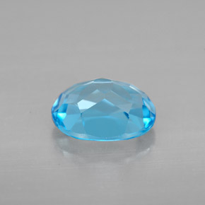 Topaze bleue naturelle coupe ovale, 2,50 ct, VVS