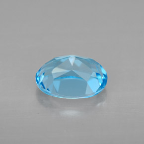 Topaze bleu suisse naturelle coupe ovale, 2,46 ct, VVS