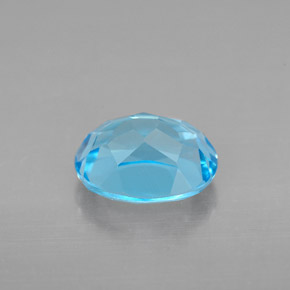 Topaze bleue naturelle coupe ovale, 2,51 ct, VVS