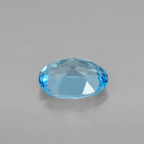 Topaze bleue naturelle coupe ovale, 2,22 ct, VVS