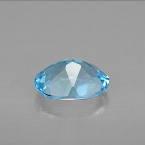 Topaze bleue naturelle coupe ovale, 2,17 ct, VVS