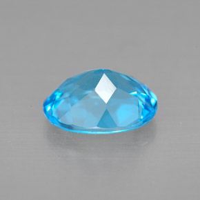 Topaze bleue naturelle coupe ovale, 3,18 ct, VVS