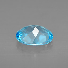 Topaze bleue naturelle coupe ovale, 2,79 ct, VVS